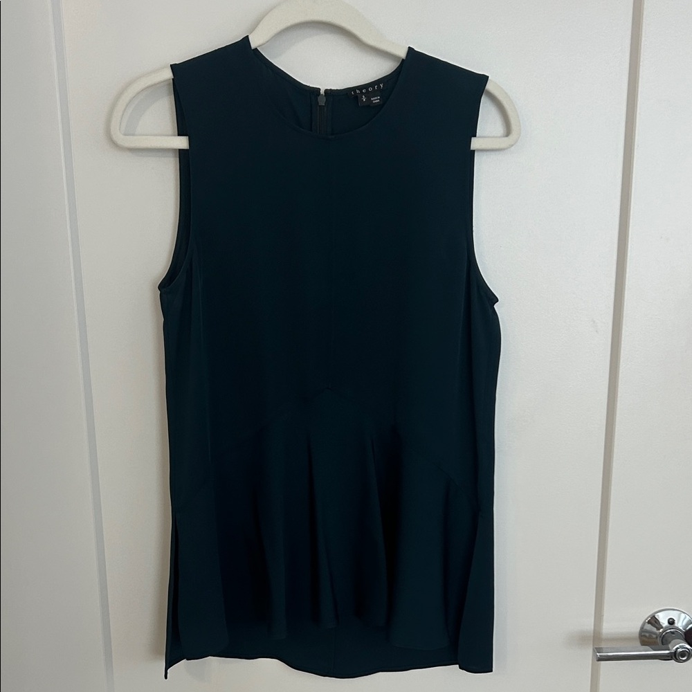 Theory Sleeveless Navy Blouse